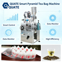 Machine d'emballage de sachets de thé pyramidaux à double chambre haute vitesse avec comptage automatique et enveloppe extérieure pour sachets de thé pyramidaux et thé aux fleurs