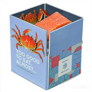 Wholesale Custom Insulation Insulated Cardboard Carton Boxes Cold Shipping Packaging <strong>Box</strong> For Transporting <strong>Frozen</strong> Food - Product Image 1