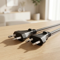 Cable de Alimentación Industrial de 2 Pines Europeo, en Ángulo Recto, con Certificación CE, VDE, KEMA y ENEC, 3G1.0mm2, para Servidores y Computadoras