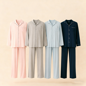 Pigiama morbido in cotone biologico modale in bambù da <span class=keywords><strong>donna</strong></span> pigiama da notte personalizzato in fabbrica - Product Image 1