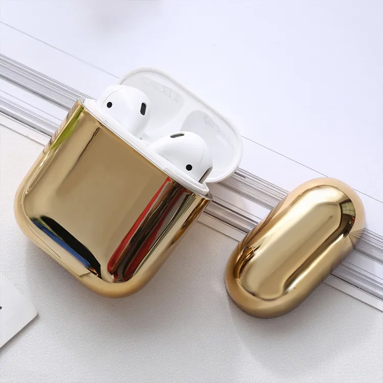 Ốp TPU Mạ Vàng Hồng Mạ Điện Bóng Sang Trọng Cho Airpods 3 2 1 Ốp Tai Nghe Mềm Cho Airpods 3 2 Pro