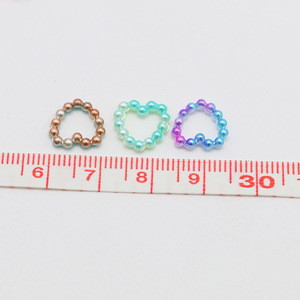Gros 50 pcs/sac Corée Creux Coeur Perle Designer Nail Charms 11mm Bijoux Décorations Gradué Couleur pour Ongles Conception - Product Image 6