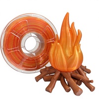 Perleffekt Orange zu Gelb Verlauf PLA 3D-Druckmaterial für Flammenmodelle und Dekorative Handwerksarbeiten