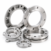 Pièces tournées CNC de précision sur mesure en acier inoxydable, aluminium, laiton, cuivre, anneaux à bride fendue, plaques de montage à trous de boulons, OEM ODM