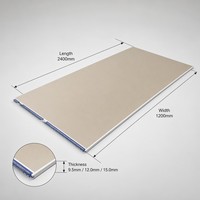 Plaque de plâtre standard en gypse écologique avec face papier pour la décoration intérieure des murs et des plafonds