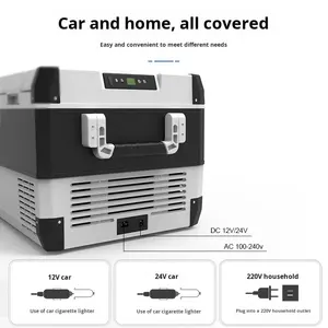 Réfrigérateur de voiture <span class=keywords><strong>12V</strong></span> 24V en matériau PP 100L antichoc pour camping-car, camping en plein air - Product Image 4
