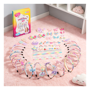 Kit de création de bandeaux créatifs pour enfants, avec autocollants décoratifs scintillants sirène et papillon, idéal comme récompense ou cadeau pour la classe - Product Image 3