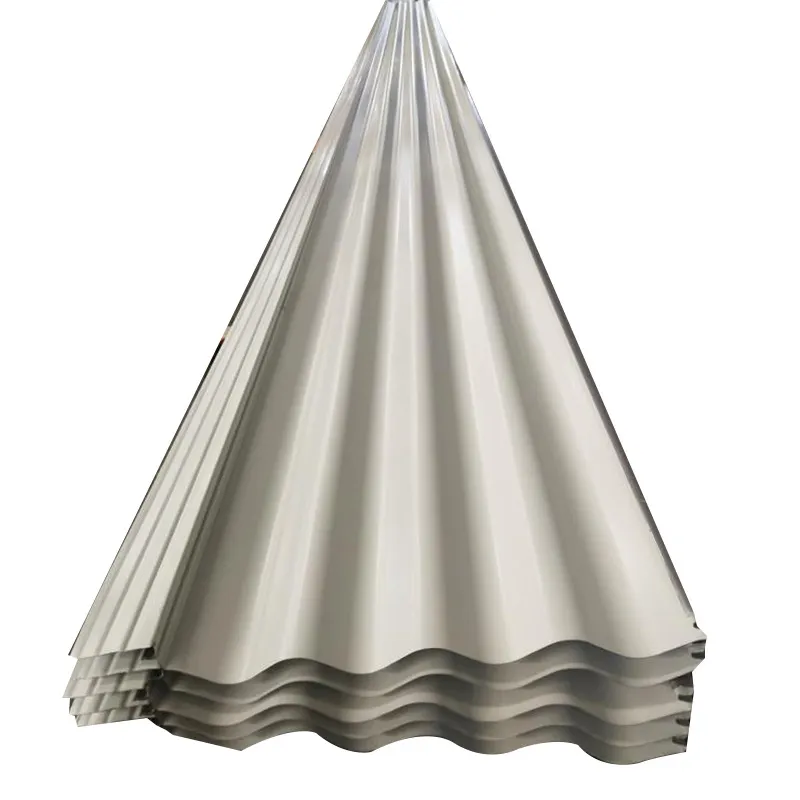 GL Feuilles de toiture ondulées Galvalume Feuille de fer ondulée aluzinc Feuille de toiture métallique paiement LC