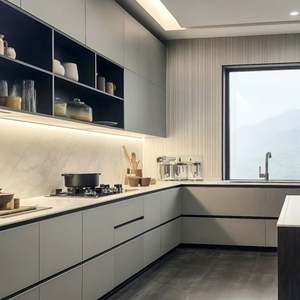 Meubles de cuisine modernes, prix des armoires de cuisine, armoires de salon pour hôtel - Product Image 1