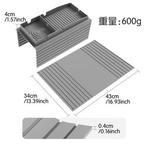 Porte-gobelet en silicone sans BPA pour canapé, plateau antidérapant pour accoudoir avec rangement pour télécommande, organisation et décoration intérieure - Product Image 3
