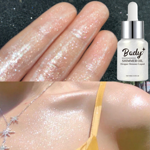 Huile illuminatrice pour le visage et le corps, effet scintillant, lotion liquide à longue tenue, produit de beauté en gros, MLM Premium OEM personnalisé - Product Image 4