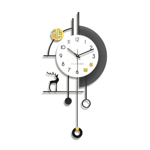 Orologio al quarzo con decorazione <span class=keywords><strong>di</strong></span> lusso <span class=keywords><strong>di</strong></span> grandi dimensioni <span class=keywords><strong>Design</strong></span> Art Deco motivo decorativo in metallo orologio da <span class=keywords><strong>parete</strong></span> - Product Image 5