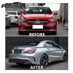 Pièces automobiles de haute qualité, pare-chocs, jupes latérales, kit carrosserie, compatibles avec Mercedes-Benz CLA W117 2013-2019, mise à niveau <span class=keywords><strong>AMG45</strong></span>. - Product Image 6