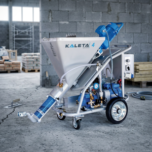 Máquina pulverizadora de yeso de alta resistencia, bomba eléctrica azul para mortero de techos y paredes - Product Image 2