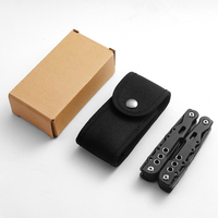 Pince multifonction noire élégante pour l'extérieur, couteau multifonction avec tournevis assortis, cadeau pour homme, approvisionnement pour supermarchés et détaillants