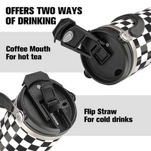 FBA Entrepôt Prêt Stock 40oz Poudre Solide Couleur Damier Enduit Gobelet Isolé avec Couvercles et Pailles Tasse Isolé - Product Image 3