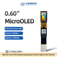 شاشة TDO بدقة 6000 شمعة/م2، مقاس 0.6 بوصة، FHD Micro OLED، بدقة 1920x1080، 120 هرتز، لوحة AMOLED، واجهة MIPI لأجهزة الواقع المعزز والواقع الافتراضي والجراحية القريبة من العين