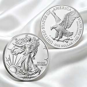 Moneta da Collezione 2026 Walking Liberty Eagle 1oz 999 Placcata in Titanio, Non Circolare, per Collezionismo e Hobby, Supporto per Incisione Personalizzata - Product Image 1