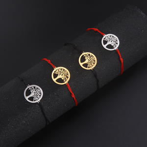 Bijoux SS personnalisés, breloques <span class=keywords><strong>arbre</strong></span> <span class=keywords><strong>de</strong></span> <span class=keywords><strong>vie</strong></span> en or, <span class=keywords><strong>bracelet</strong></span> avec carte <span class=keywords><strong>de</strong></span> vœux, bijoux, <span class=keywords><strong>cordon</strong></span> d'emballage artisanal, <span class=keywords><strong>bracelet</strong></span> Make A Wish <span class=keywords><strong>Bracelet</strong></span> - Product Image 6