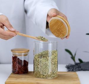 Frascos de Almacenamiento de Alta Calidad de 250 ml, Recipientes de Vidrio de Borosilicato para Almacenamiento de Alimentos, Herméticos con Tapa de Bambú - Product Image 6