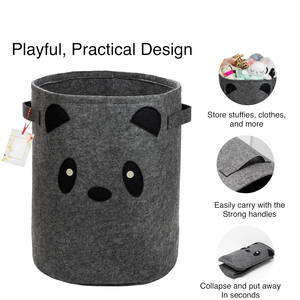 Thiết kế dễ thương trẻ em ráp cảm thấy giặt đồ chơi lưu trữ giỏ cảm thấy bé cản trở với xử lý mạnh mẽ - Product Image 2