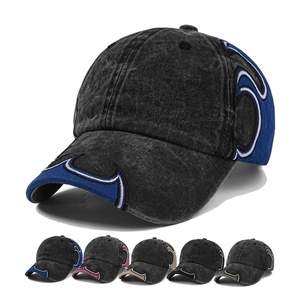 Gorra Snapback Personalizada de Algodón Lavado con Parche de Llama Bordado, Estilo Vintage Desgastado, Gorra de Béisbol para Hombre, Gorras Deportivas Urbanas - Product Image 1