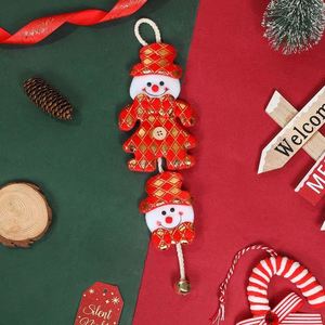 Christmas Hanging Ornament Set-Santa & Snowman Handmade Felt Oval High Quality 3 Colors for <b>Door</b> - Product Image 4
