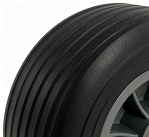 8 Inch Solid Rubber Caster <b>Wheel</b> <b>Plastic</b> Rim Heavy Duty Trolley Tire for Hand Truck Garden Cart - Product Image 4