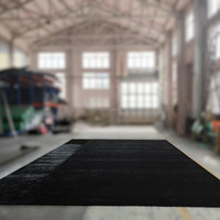 Tapis de sol en gazon artificiel noir sur mesure pour piste de sprint et fitness, durable, 25 mm, tapis de gym, logo personnalisé, Sled Turf