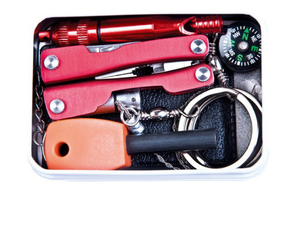 Op SOS ชุดปฐมพยาบาลโลหะขนาดเล็ก, กล่องเครื่องมือฉุกเฉินสำหรับตั้งแคมป์กลางแจ้ง - Product Image 4