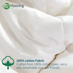Premium Washable Fiber Core Bed Sleeping Pillows 100% Cotton Cover Fabric Wool Surround Quilted Pillow Insert