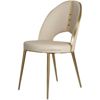Usine de chaises de salle à manger moderne en cuir à dossier haut Meilleur prix Rembourré avec matériau PC caractéristique de refroidissement pour maison appartement villa