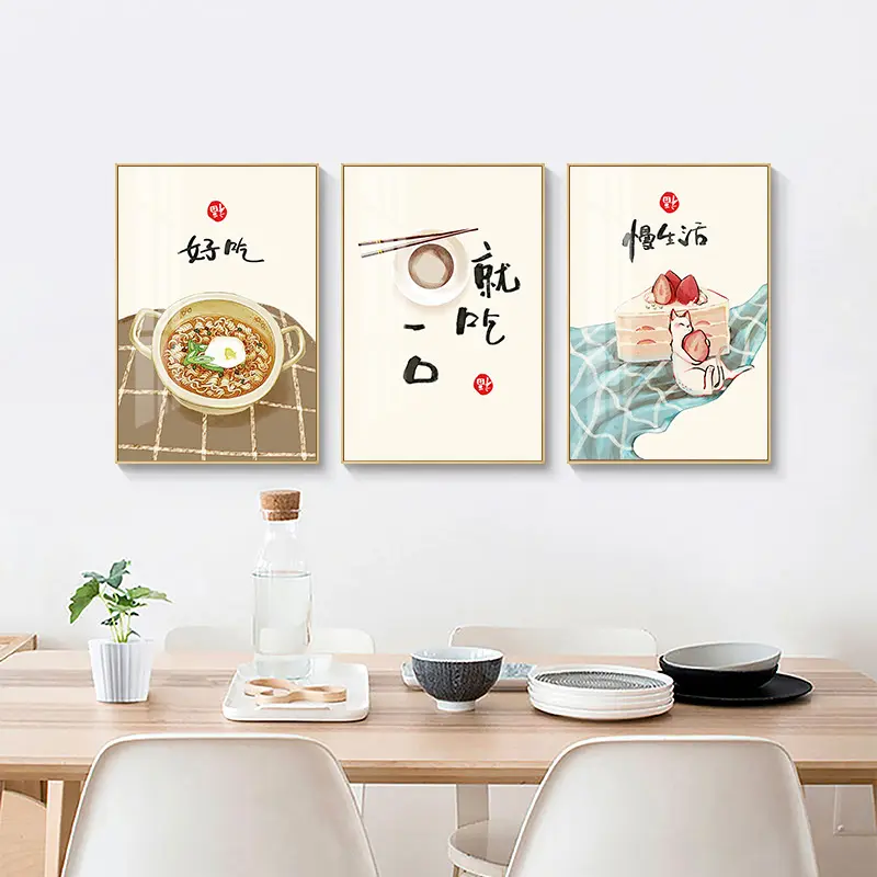 Chinese Japanese Style Food Cats Quotes Posters Prints Oriental Kitchen Wall Art Pictures Home Restaurant Decor Canvas Paintings