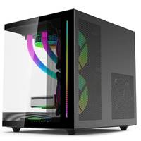 Soeyi, marca personalizada, hardware de ordenador para juegos grande, carcasa de PC de vista completa de gama alta, accesorios, carcasa para juegos, Atx
