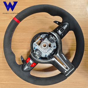 Para <span class=keywords><strong>BMW</strong></span> volante F10 F20 F30 X5 F15 X6 F16 F25 F26 M2 F87 M3 F80 M4 F82 E90 E60 gamuza completa con función de calentamiento por vibración - Product Image 1