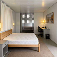 Maison Conteneur Modulaire de Luxe Facile à Installer, 20 pieds, Panneaux Sandwich Modernes, Démontable, Emballage Plat