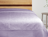 Couvre-lit brodé en polyester lisse, dessus de lit, doux et confortable, respectueux de la peau, commande chinoise, vente en gros