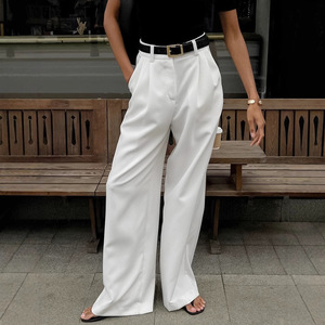 Nuovi Arrivi 2026: <span class=keywords><strong>Pantaloni</strong></span> <span class=keywords><strong>Lunghi</strong></span> e Larghi alla Moda per Signore, <span class=keywords><strong>Pantaloni</strong></span> Formali <span class=keywords><strong>Bianchi</strong></span> a Gamba Larga - Product Image 2