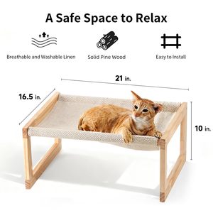 JQ Grote Ademende Verhoogde Kattenhangmat Hondenbed voor Buiten en Binnen - Product Image 2