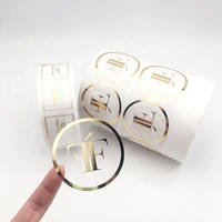 Étiquettes personnalisées avec logo imprimé en feuille d'or, étiquettes en relief pour pots de bougies de luxe