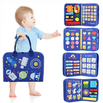 Sensory Toddler Felt Busy Board Toy Montessori Toys Toddler Activities Busy Board diy Accessories For Child Felt Early Education