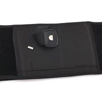 Sarung Pistol Nylon Model Belly Band, Elastis, Lebar, Tersembunyi, dengan Kantong Magazen, Nyaman untuk Penggunaan Sehari-hari