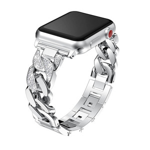 Commercio all'ingrosso in lega di zinco diamante Smart <span class=keywords><strong>Watch</strong></span> <span class=keywords><strong>cinturino</strong></span> da polso per <span class=keywords><strong>Apple</strong></span> IWatch serie 10/9/8/7/6/5/4/3 - Product Image 4