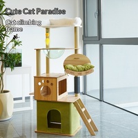 Arbre à chat tout-en-un avec lit, griffoir, plateforme de saut et capsule spatiale extra-large OEM