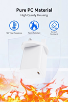 Cargador GaN de 65W con Enchufe para Reino Unido, Adaptador de Carga Rápida Tipo-C con Protección OTP/OVP, Compatible con PD3.0 y Salida de 20V