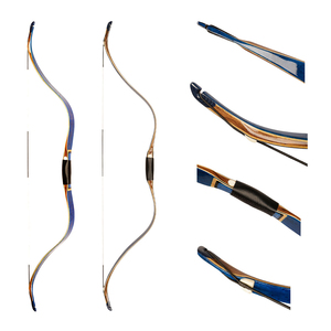 Arco Recurvo AF Archery <span class=keywords><strong>de</strong></span> 20-50 Libras y 54 Pulgadas, Color Azul Natural <span class=keywords><strong>Ojo</strong></span> <span class=keywords><strong>de</strong></span> Pájaro, Arco Tradicional para Caza al Aire Libre - Product Image 1