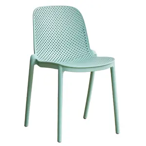 Sıcak satış yüksek kalite İskandinav Modern tasarım yeşil açık oturma odası yemek rahat plastik sandalyeler