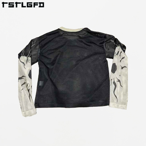 <span class=keywords><strong>T</strong></span>ùy Chỉnh Đại Học Lưới Đôi Lớp Dài Tay Áo <span class=keywords><strong>T</strong></span> Áo Sơ Mi Dài Tay Áo Áo Sơ Mi Kỹ Thuậ<span class=keywords><strong>t</strong></span> Số In Thể Thao Jersey Áo Sơ Mi Cho Nam Giới - Product Image 3