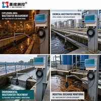 Transmitter Sensor Pengukur Level Cairan Ultrasonik Anti-Korosi Desain Terpisah Alat Pengukur Level