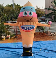 Décorations gonflables de crème glacée de PVC/Oxford grand ballon de crème glacée pour des événements extérieurs pour le modèle de cabine de globe de neige d'arche de tente